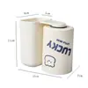Vaso Magnético para Enjuague Bucal Simple Portacepillos de Dientes Estante de Pared para el Hogar Estante para Cepillos de Dientes de Pareja Estante para Vasos de Cepillo de Dientes sin Perforación