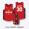 Traje de uniforme de basquete americano masculino e feminino estudante competição esportiva tamanho grande ombro estreito Camisa uniforme de equipe colete de treino estampado