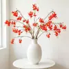 Ramo Artificial de Campánula de Tallo Largo para Decoración de Escena, Flor Linterna de Alta Gama, Flor Falsa de Campánula Dorada para Boda