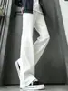 Jeans masculino vintage estilo americano com vibe de rua, calças retas soltas versáteis e com barra bootcut da nova coleção de primavera e outono para homens