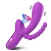 Vibrador Succión y Vibración 3 en 1 con Sonda Anal - 10 Modos de Vibración + 10 Modos de Succión, Resistente al Agua IPX6 Carga Magnética Masajeador Íntimo de Silicona para Mujeres