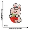 Etiqueta Bordada Duoku Autoadhesiva Accesorios para Ropa DIY Joyería Decorativa Serie de Fresas de Dibujos Animados Nuevas Pegatinas de Tela Bordadas