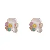 Pendientes de Botón de Pétalo Hechos a Mano Versátiles, Frescos y Elegantes para Mujer, Diseño Único de Nicho, Pendiente Dulce y Sencillo, Venta al por Mayor