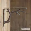 Suporte Triangular de Ferro Fundido Forjado Espesso Vintage Suporte de Prateleira Fixo de Ângulo Reto Montado na Parede Suporte de Prateleira com Suporte de Carga Galhada