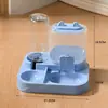 Dispensador de Água e Comida para Pets PP 2 em 1, Tigela de Alimentação Automática por Gravidade para Gatos Cachorros, Plástico Livre de BPA Tanque de Água 400ml Recipiente de Comida 700ml, 21.5x17cm 4 Cores