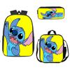 Amazon Mochila Escolar Hot Stilwell Dibujos Animados 17 pulgadas Bolsa de Almuerzo de Dibujos Animados Estuche Mochila Set de Tres Piezas