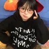 Outono e Inverno Estilo Preguiçoso Distintivo Roupas de Rua com Capuz Moletom Hoodie Moletom Roupas Femininas Estampado Emagrecedor Manga Longa
