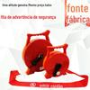Fita de Advertência de Nylon Espessada para Uso Externo, Caixa Tipo Manivela com Fita de Sinalização, Isolamento de Obra, Fita de Lona com Padrão Impressível