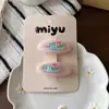 Presilha BB de tecido doce estilo coreano, versátil e fofa, presilha de cabelo lateral infantil de desenho animado, grampo de cabelo para meninas