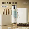 Titanio Puro Regalo de Negocios de Alta Gama Taza Magnética Aislada Pantalla Mecánica de Temperatura Taza de Agua Aislada de Gran Capacidad Olla Personalizada de Gran Capacidad