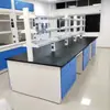 Fábrica de Guangdong Shenzhen Laboratorio Mesa Auxiliar de Acero y Madera Banco de Trabajo Banco de Pruebas Estante para Reactivos Fregadero de Banco de Trabajo de Laboratorio