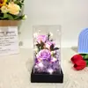 520 Flor Eterna Flor Seca Jabón Rosa Pantalla Acrílica Regalo Día de la Madre San Valentín Adornos de Cumpleaños Terminados