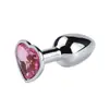 Metal 1.8 Plug Anal em Forma de Coração Prata 1.8 Redondo Anal Mini Versão Produtos Adultos Plug Anal Atacado Dropshipping