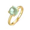 Anillo Tesoro Europeo y Americano de Lujo Ligero Multicolor Color Caramelo Colorido para Mujer Plata S925 con Incrustaciones Zircón Cara Huevo Anillo de Dedo Exclusivo Transfronterizo