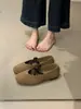 Zapatos de ballet estilo retro con tira cruzada plana para mujer primavera/otoño 2026 zapatos Mary Jane poco profundos de punta redonda para mujer