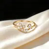 Suministro transfronterizo exclusivo de anillos abiertos de plata de ley S925 para mujer, con flores de esmalte y circonita de doble lágrima, disponibles para venta al por mayor