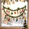 Calcetines de Navidad Cesta Colgante Pegatina de Vidrio Sala de Estar Balcón Ventana Decoración Festiva Pegatina Estática PVC Ambiente Hombre de Jengibre