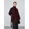 Abrigo de Lana Grueso y Cálido Estilo Old Money Clásico para Mujer, Nuevo Modelo Otoño e Invierno 2026, Corte Holgado de Alta Gama, Top Elegante que Adelgaza