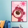 Pintura al óleo digital para colorear DIY cura niños de primaria colorear dibujos animados anime niña oso fresa rellenar pintura