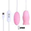 Succión de coño lengua eléctrica carga USB lengua lamiendo huevo de doble vibración 20 frecuencias vibración control remoto rascador de pezón femenino