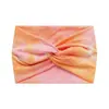 18cm Europeu e Americano Transfronteiriço Estampado Cruz Yoga Esportes Faixa de Cabelo Laço Nó Retrô Castanha Lado Largo Tie Dye Faixa de Cabeça Turbante