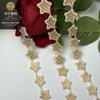 Encaje Dorado de Estrella Soluble en Agua para Bordado Accesorios Lolitalace Hecho a Mano DIY Encaje de Poliéster