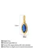 Pulsera Colgante Pequeño de Zircón Color Cobre Marquise Collar Colgante Forma de Ojo Accesorios para Joyería DIY Materiales