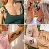 Nuevas Calcomanías para Tatuajes Herbales en Stock con un Toque de Lujo, Diseño Semi-Permanente de Pez Koi, Calcomanías para Tatuajes de Jugo Impermeables y Resistentes al Sudor de Larga Duración