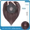 Postiço para Mulheres com Franja, Topete para Cabelo Ralo, Adiciona Volume, Feito de Cabelo Humano Real, Postiço Redondo para Cobrir Cabelo Grisalho