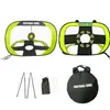 Portería de fútbol plegable de doble uso para entrenamiento infantil al aire libre con tela objetivo, portería de entrenamiento portátil dos en uno