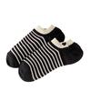 Calcetines de Barco a Rayas para Mujer Verano Delgados Ins Calcetines de Algodón a la Moda Etiqueta de Tela de Amor Antideslizantes Invisibles Cortos Verano Combinan con Todo