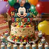 Decoraciones para Pastel de Cumpleaños Temáticas de Mickey Set de Toppers y Banderines para Pastel de Cumpleaños de Mickey para Niños y Niñas