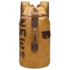 Mochila cilíndrica de lona batik artesanal genial para hombre, bolsa de viaje multifuncional, bolsa para computadora de 15 pulgadas, mochila de gran capacidad