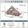 Tienda de Campaña Inflable tipo Cabaña para Exteriores Tienda de Campamento para Acampar para Varias Personas Portátil Impermeable con Chimenea Ignífuga