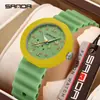 Relojes para Niños de 6 a 12 Años, Correa de Silicona, Reloj de Examen con Bloques de Color, Elegante Reloj de Cuarzo, Reloj Transfronterizo