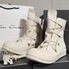 Zapatos de Tela de Caña Alta de Verano para Hombre Personalizados, Zapatos de Lona con Remaches de Estrella de Cinco Puntas, Tenis Casuales con Cordones, Zapatos Blancos de Suela Gruesa para Mujer