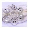 Botones de Cristal Acrílico Redondos de Dos Agujeros con Borde Plateado al por Mayor para Abrigos Largos y Abrigos, Botones de Cristal Transparentes