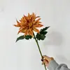Novo Produto Transfronteiriço: Flores Dália de PU Artificial para Decoração de Casamento e Hotel, Arranjos de Flores Artificiais, Vitrines de Shopping Centers, Flores Artificiais