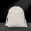 Venda Direta da Fábrica Sacos de Algodão com Cordão, Sacos para Joias de Presente, Sacos de Armazenamento com Cordão para Embalagem de Artesanato de Algodão e Linho em Estoque