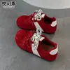Zapatos de Entrenamiento Alemanes de Cuero Genuino, Cabeza Grande Feo Lindo, Zapatos Deportivos Casuales de Suela Gruesa para Mujer, Nuevos de Otoño 2026, Zapatos Super Calientes Forrest Gump, Zapatos Blancos