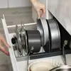 Organizador de Utensílios de Cozinha, Suporte Expansível para Armazenamento de Panelas, Rack de Armazenamento Expansível para Pratos de Cozinha