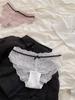 Renda ambígua * Calcinha sexy francesa feminina com costura de cor contrastante, calcinhas respiráveis e quentes para mulheres