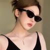 Novos óculos de sol estilo americano Ken Bean Cat's Eye femininos retrô de alta qualidade Sense Ins Slimming Face mostrando pequenos óculos de sol de verão