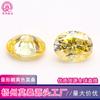 Anillo de moissanita ovalada de alta calidad con diamante amarillo ganso en forma de huevo, piedra desnuda de 0,5 a 3 quilates, con incrustaciones de moissanita.
