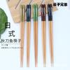 Palillos creativos de madera maciza puntiagudos estilo japonés Saury Cinco colores y estilo Palillos de madera para sushi estilo japonés Palillos públicos para el hogar
