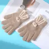 24 novas luvas de dedo de coelho desenho animado pelo de marta luvas de cinco dedos femininas grossas de inverno quentes atacado