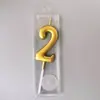 Vela de Aniversário Caixa de PVC Caixa com Número de Vela Decoração de Atmosfera de Festa Velas de Aniversário Estilo Europeu Números