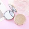 Espejo pequeño de pared con purpurina para niñas, espejo plegable portátil, espejo de maquillaje portátil de doble cara para niñas, venta al por mayor