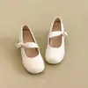 Sapatos Mary Jane femininos que aumentam a altura para pessoas baixinhas, novo modelo primavera/verão 2026, couro macio, sola macia, corte baixo, sapatos pequenos de couro versáteis