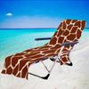 Nueva funda de microfibra para silla de playa, toalla reclinable, bolsa de toalla de playa, impresión digital 3D, serie leopardo, funda para silla